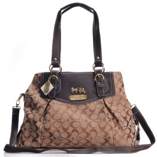 Coach Madison Madeline East West Large Coffee Satchels BXD - Click Image to Close